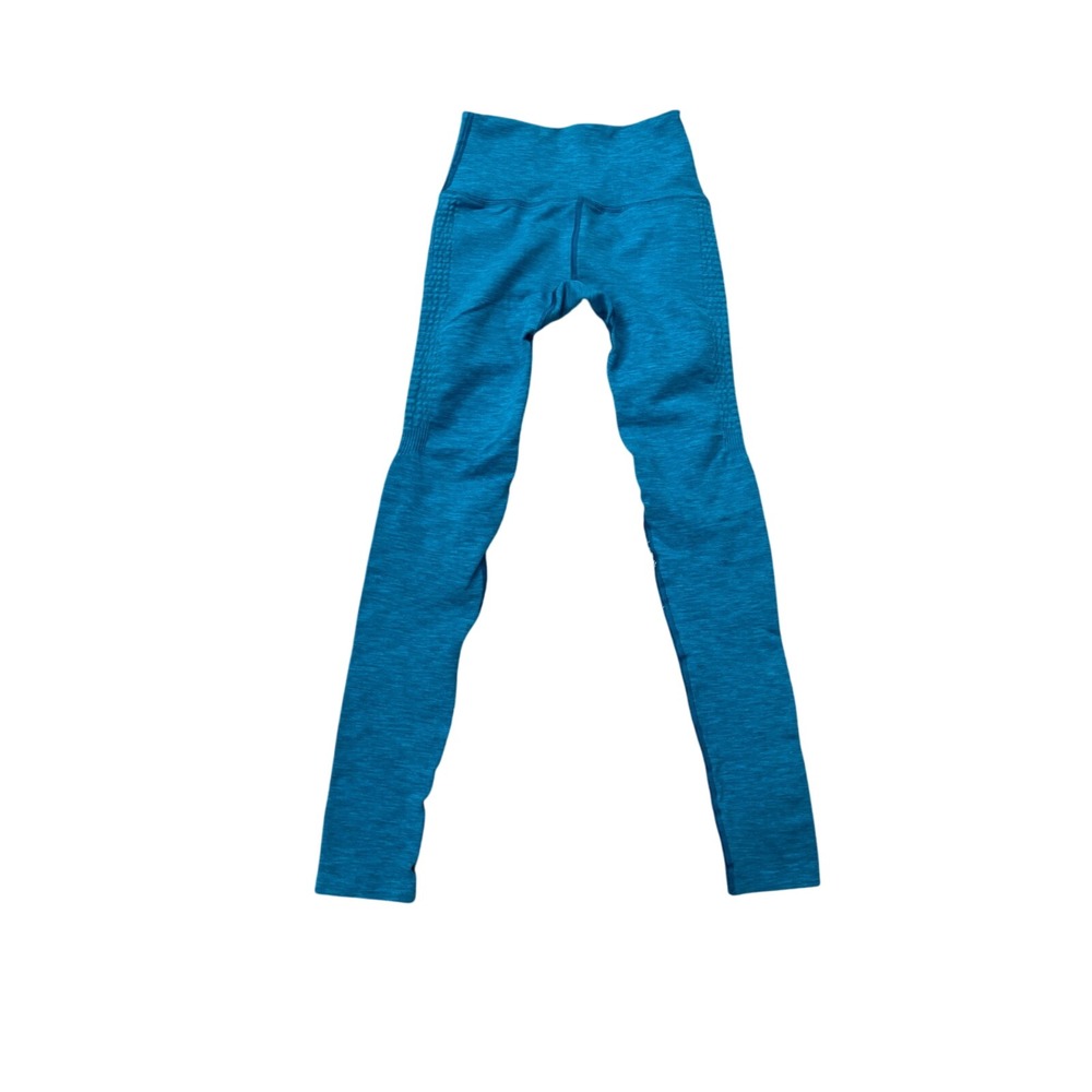 Alphalete‎ Teal Heathered Seamless Leggings High Waisted Athletic Workout Size S
